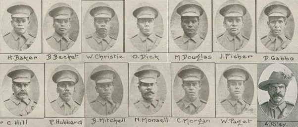 An image of head shots of veterans