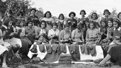 Yorta Yorta women knitting sox